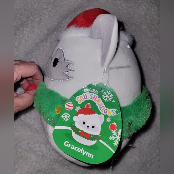 2022 Holiday Squishmallows 8 Inch Gracelynn the Fox Christmas Wreath New - Picture 2 of 5